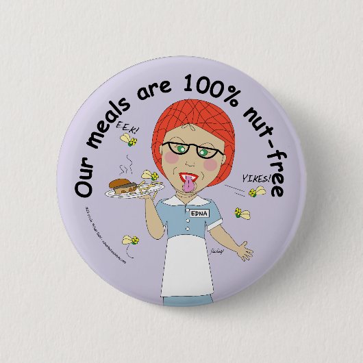 Badge Rond 5 Cm Edna The Lunch Lady Cartoons (Devant)