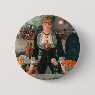 Badge Rond 5 Cm Édouard Manet Un bar aux Folies-Bergère