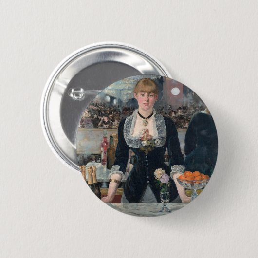 Badge Rond 5 Cm Edouard Manet's A Bar (Devant & derrière)
