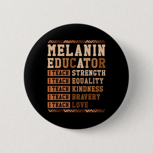 Badge Rond 5 Cm Éducateur en mélanine Prof Afro J'enseigne l'histo