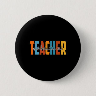 Badge Rond 5 Cm Éducation Spéciale Enseignant Principal Automne Am