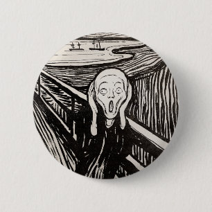 Badge Rond 5 Cm Edvard Munch La Lithographie De Cri Imprimer Célèb