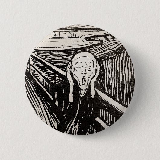 Badge Rond 5 Cm Edvard Munch La Lithographie De Cri Imprimer Célèb (Devant)