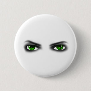 Badge Rond 5 Cm Eerie Green Eyes