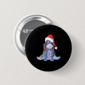 Badge Rond 5 Cm Eeyore Santa Claus  (Devant & derrière)