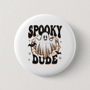 Badge Rond 5 Cm Éffrayant Duo Super Fantôme Halloween Costume Enfa