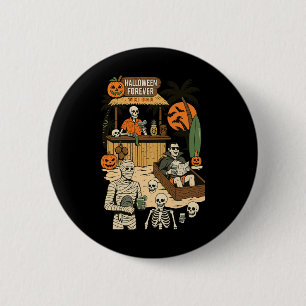 Badge Rond 5 Cm Éffrayant été Halloween Rétro été Horreur Charac