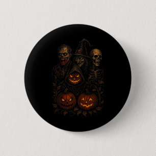 Badge Rond 5 Cm Éffrayant Halloween Citrouille Déplaisant Scary so