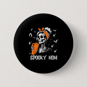 Badge Rond 5 Cm Éffrayant maman Super Halloween Éffrayant Mama Mo