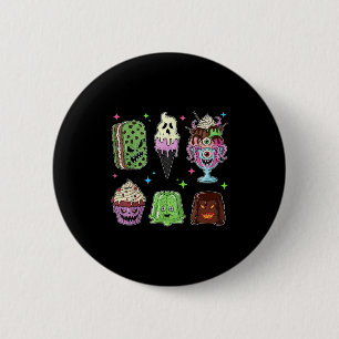 Badge Rond 5 Cm Éffrayant Popsicle Glace Fête d'été Halloween S