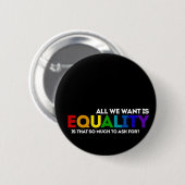 Badge Rond 5 Cm Égalité de LGBTQ (Devant & derrière)