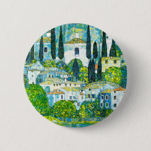Badge Rond 5 Cm Église à Cassone Gustav Klimt