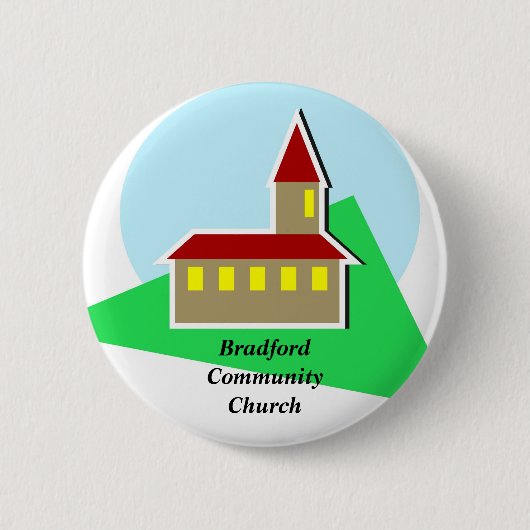 Badge Rond 5 Cm Église, BradfordCommunityChurch (Devant)