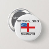 Badge Rond 5 Cm Église épiscopale (Devant & derrière)