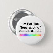 Badge Rond 5 Cm Eglise et haine (Devant & derrière)