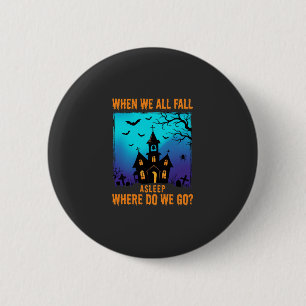 Badge Rond 5 Cm Église hantée d'Halloween Où allons-nous