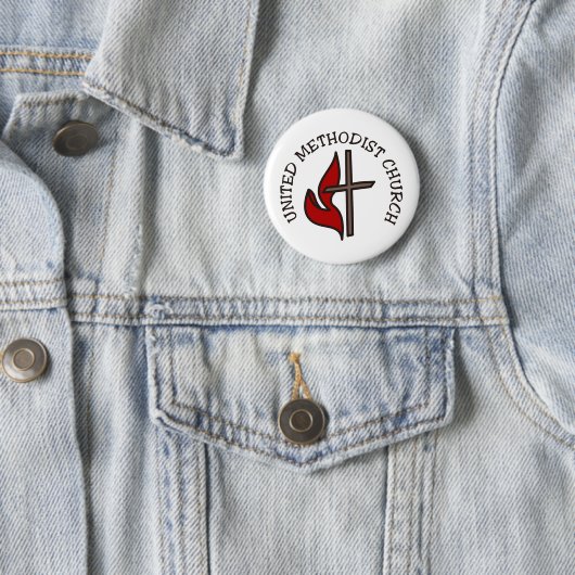 Badge Rond 5 Cm Église méthodiste unie (En situation)