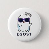 Badge Rond 5 Cm Egost Funny Halloween Ego Ghost Pun (Devant)