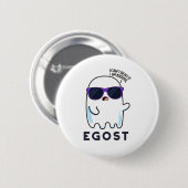 Badge Rond 5 Cm Egost Funny Halloween Ego Ghost Pun (Devant & derrière)