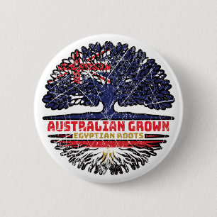 Badge Rond 5 Cm Egypte Australie Australie Australie racine arbre