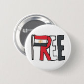 Badge Rond 5 Cm Egypte libre (Devant & derrière)