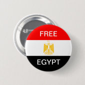 BADGE ROND 5 CM EGYPTE LIBRE (Devant & derrière)