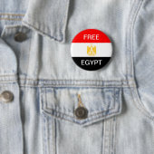 BADGE ROND 5 CM EGYPTE LIBRE (En situation)