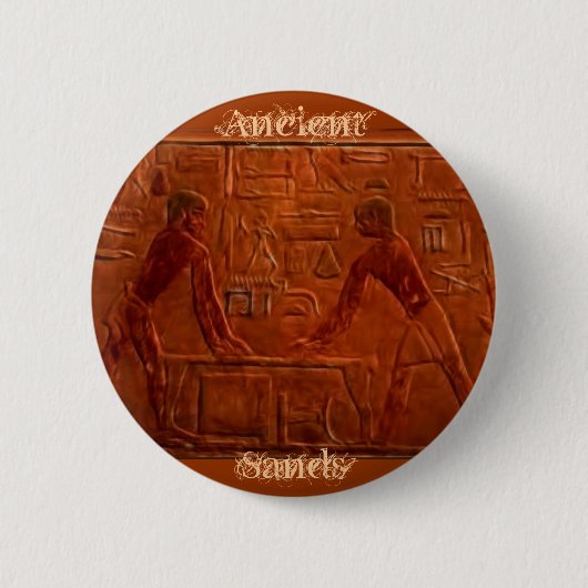 BADGE ROND 5 CM ÉGYPTIENS ANCIENS (Devant)