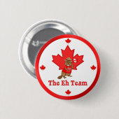 Badge Rond 5 Cm Eh Team Beaver (Devant & derrière)