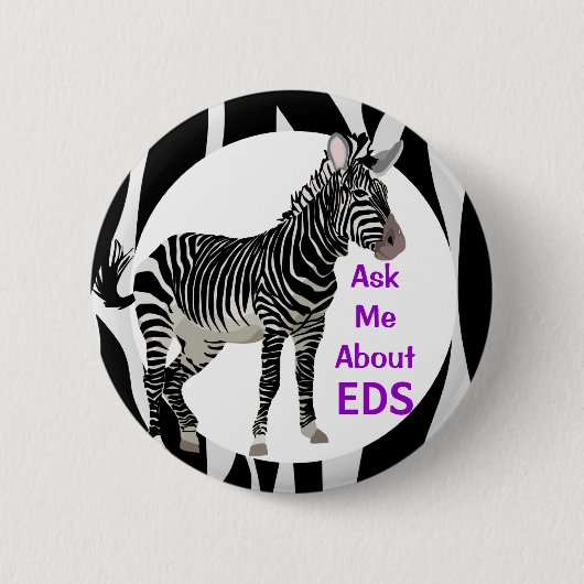 Badge Rond 5 Cm Ehlers-Danlos m'interrogent au sujet de la (Devant)