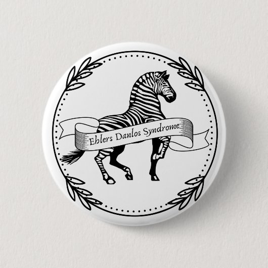 Badge Rond 5 Cm Ehlers Danlos Syndrome Guerrier (Devant)