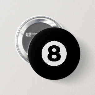 Badge Rond 5 Cm Eight Ball