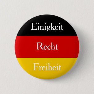 Badge Rond 5 Cm Einigkeit Recht Freiheit Personnalisable Allemand