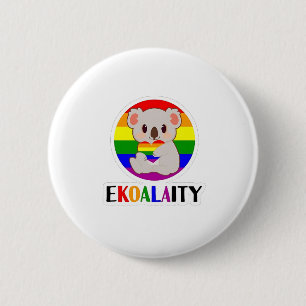 Badge Rond 5 Cm Ekoalaty Equality Gay Koala Bear Funny LGBT Rainbo