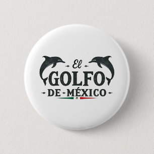 Badge Rond 5 Cm El Golfo De Mexico Golfe du Mexique