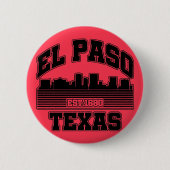 Badge Rond 5 Cm El Paso, Texas (Devant)