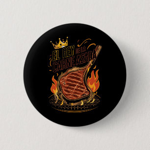 Badge Rond 5 Cm El Rey De La Carne Asada Bbq Cooker Master King F