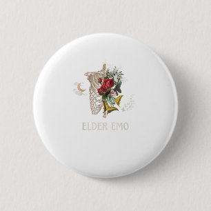 Badge Rond 5 Cm Elder Emo Drôle Goth Ancien Cottagecore Gobl