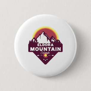 Badge Rond 5 Cm Eldora montagne Colorado Co Montagnes Rocheuses Ra