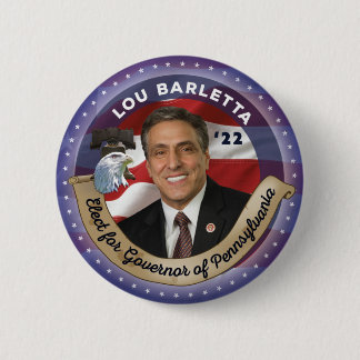 Badge Rond 5 Cm Elect Lou Barletta pour Gouverneur de Pennsylvanie