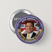Badge Rond 5 Cm Elect Ron DeSantis pour Gouverneur de Floride - 20 (Devant & derrière)