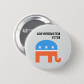 Badge Rond 5 Cm Électeur Républicain à faible information (Devant & derrière)