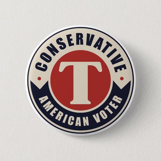 Badge Rond 5 Cm Électeurs conservateurs américains (Devant)
