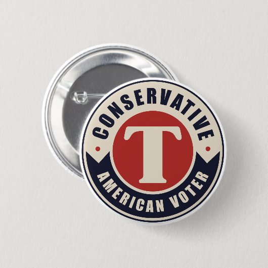 Badge Rond 5 Cm Électeurs conservateurs américains (Devant & derrière)