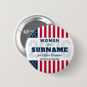 Badge Rond 5 Cm Election Campaign Pin: Group for Candidate Support (Devant & derrière)