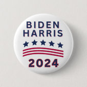 Badge Rond 5 Cm Élection de Biden Harris 2024 (Devant)