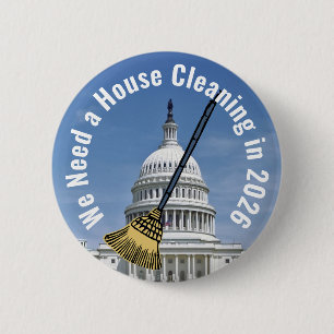 Badge Rond 5 Cm Élection pour le nettoyage de la maison 2026