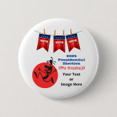 Badge Rond 5 Cm Élection présidentielle de 2024, édition homme en (Devant)