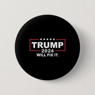 Badge Rond 5 Cm Élection Trump 2025 Réglera Ça Design 1