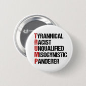 Badge Rond 5 Cm Élections politiques acrostiques et amusantes cont (Devant & derrière)